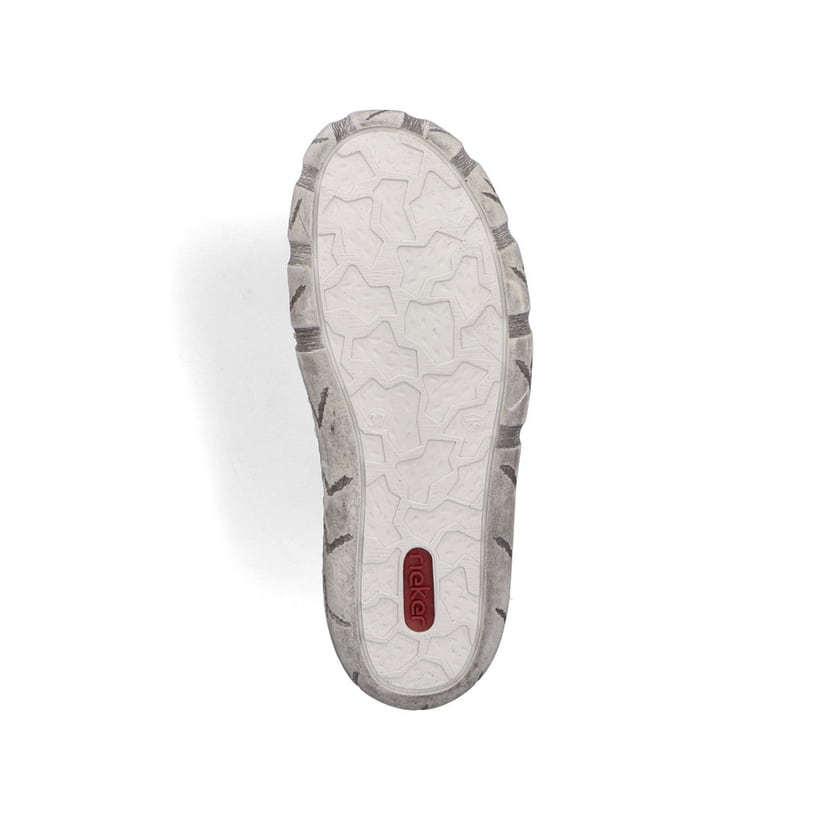 Mocassins Rieker verts pour femme L0355-52. Semelle extérieure de la chaussure.