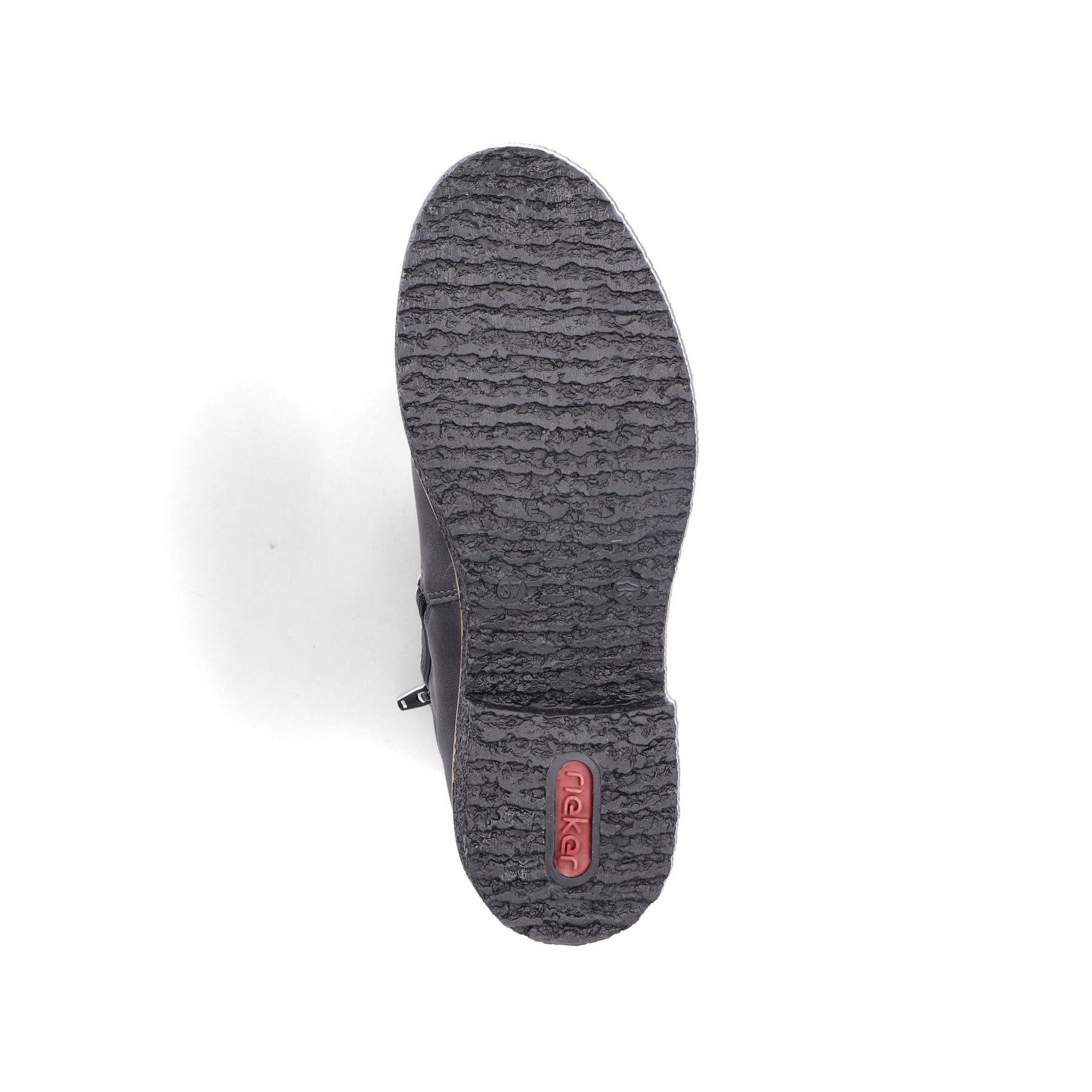 
Sandbeige Rieker Damen Chelsea Boots Z4994-60 mit einer schockabsorbierenden Sohle. Schuh seitlich schräg