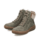 
Sonnenblumengelbe Rieker Damen Schnürstiefel Z6633-68 mit Schnürung und Reißverschluss. Schuh seitlich schräg