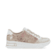 Beige Rieker Damen Sneaker Low N8103-60 mit Reißverschluss sowie Extraweite H. Schuh Innenseite.