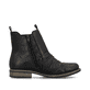 Chelsea Boots Rieker noires pour femme 74855-00 en cuir lisse. Chaussure vue de l'arrière.