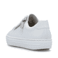 Weiße Rieker Damen Sneaker Low L59L1-83 mit einem Reißverschluss. Schuh von hinten.