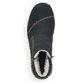 Nachtschwarze Rieker Damen Slipper L4270-00 mit Reißverschluss sowie einer Profilsohle. Schuh Laufsohle