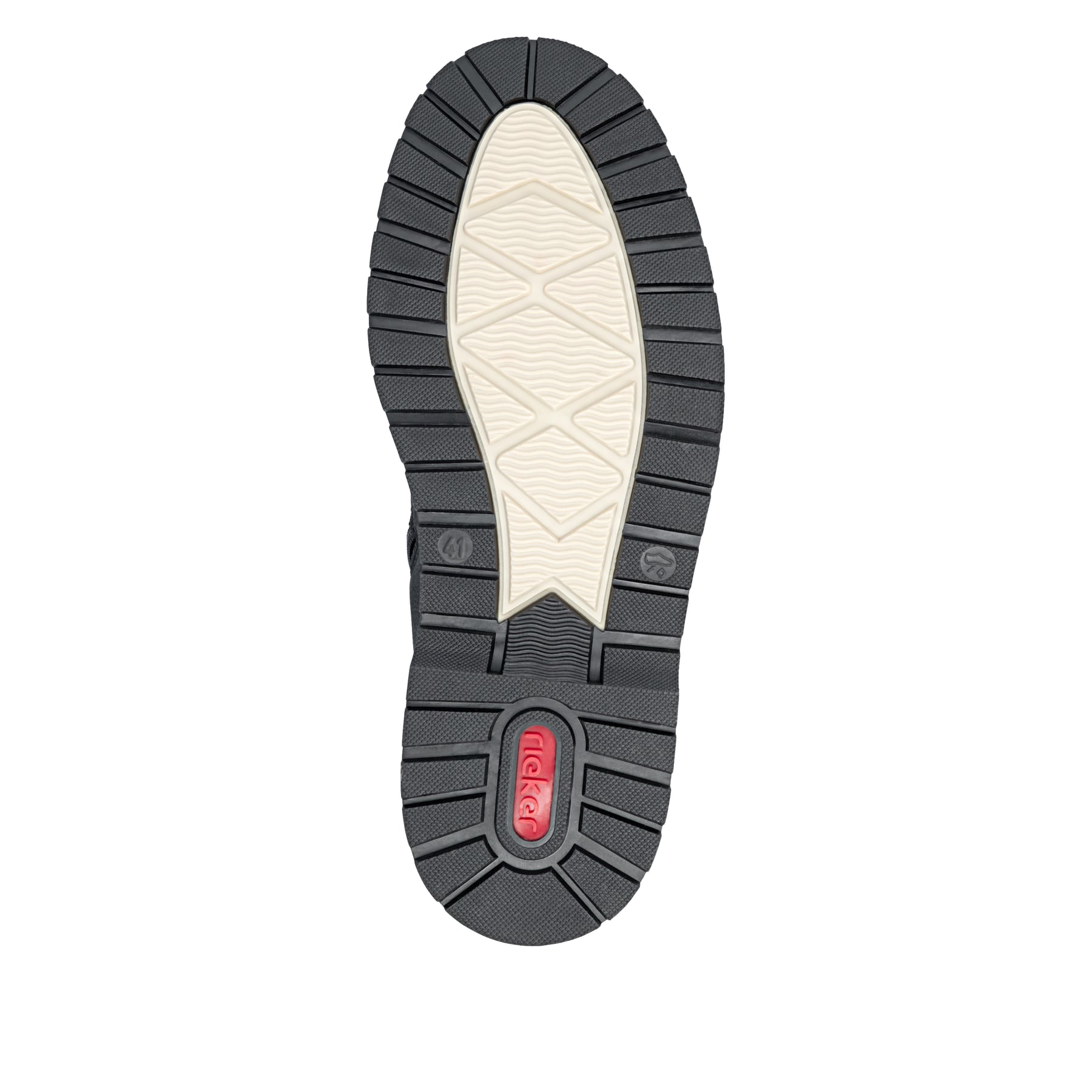Schwarze Rieker Herren Schnürstiefel F3800-00 mit wasserabweisender TEX-Membran. Schuh Laufsohle.