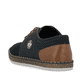 Blaue Rieker Herren Schnürschuhe B5249-14 mit der Komfortweite G 1/2. Schuh von hinten.