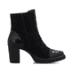 Bottines Rieker noires pour femme Y2576-00 avec fermeture éclair. Chaussure vue de l'arrière.