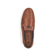 Braune Rieker Herren Slipper 09055-22 mit Gummizug sowie der Komfortweite G 1/2. Schuh von oben.