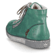 
Smaragdgrüne Rieker Damen Schnürschuhe Z1221-53 mit einer robusten Profilsohle. Schuh von hinten