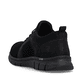 Mocassins Rieker noirs pour homme B7796-01 avec bande élastique. Chaussure vue de l'arrière.