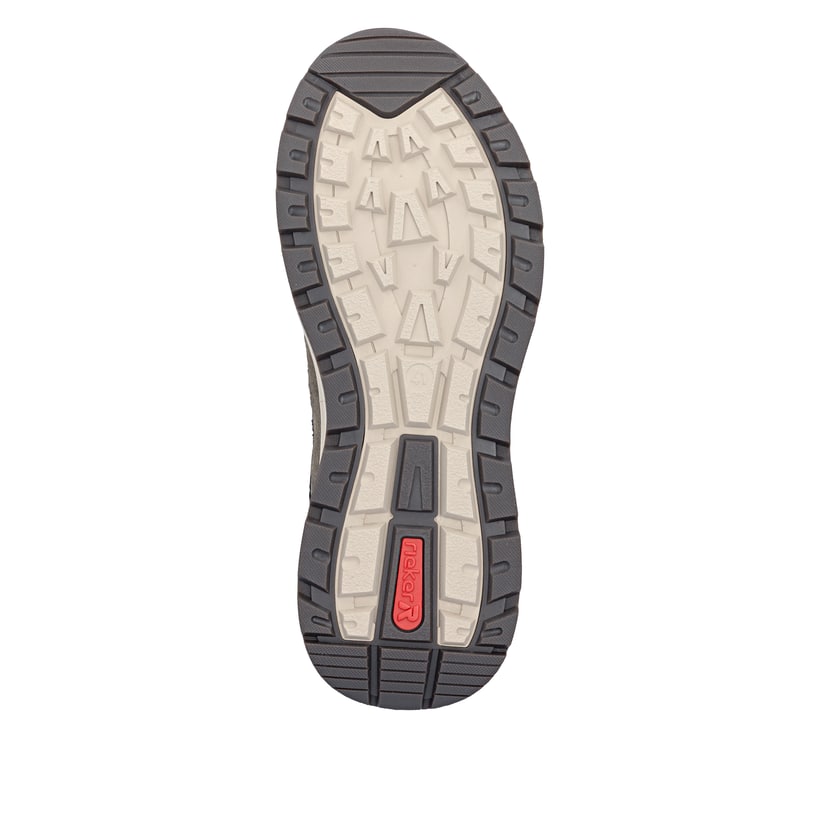 Dunkelbraune Rieker Herren Slipper 06155-25 mit wasserabweisender TEX-Membran. Schuh Laufsohle.