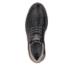 Blaue Rieker Herren Slipper 04551-14 mit modernen Ziernähten sowie Gummizug. Schuh von oben.