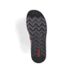 Rote Rieker Damen Pantoletten V7970-33 mit der schmalen Passform E 1/2. Schuh Laufsohle.