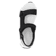 Schwarze vegane Rieker Damen Trekkingsandalen W3151-01 mit einem Klettverschluss. Schuh von oben.