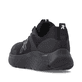 Schwarze Rieker Sport Herren Sneaker Low U4400-00. Schuh von hinten.