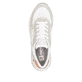 Weiße Rieker Damen Sneaker Low W2400-80 mit einer Schnürung. Schuh von oben.
