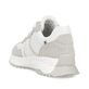 Weiße Rieker Damen Sneaker Low W1302-83 mit einer Schnürung. Schuh von hinten.