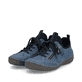 
Ozeanblaue Rieker Damen Slipper 52573-14 mit Elastikeinsatz sowie einer leichten Sohle. Schuhpaar schräg.