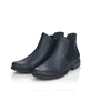 Marineblaue Rieker Damen Chelsea Boots Z4994-14 mit einer schockabsorbierenden Sohle. Schuhpaar schräg.