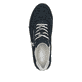 Blaue Rieker Damen Sneaker Low N8114-14 mit einem Reißverschluss. Schuh von oben.