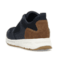 Blaue Rieker Herren Sneaker Low B0700-14 mit Schnürung sowie der Komfortweite G. Schuh von hinten.