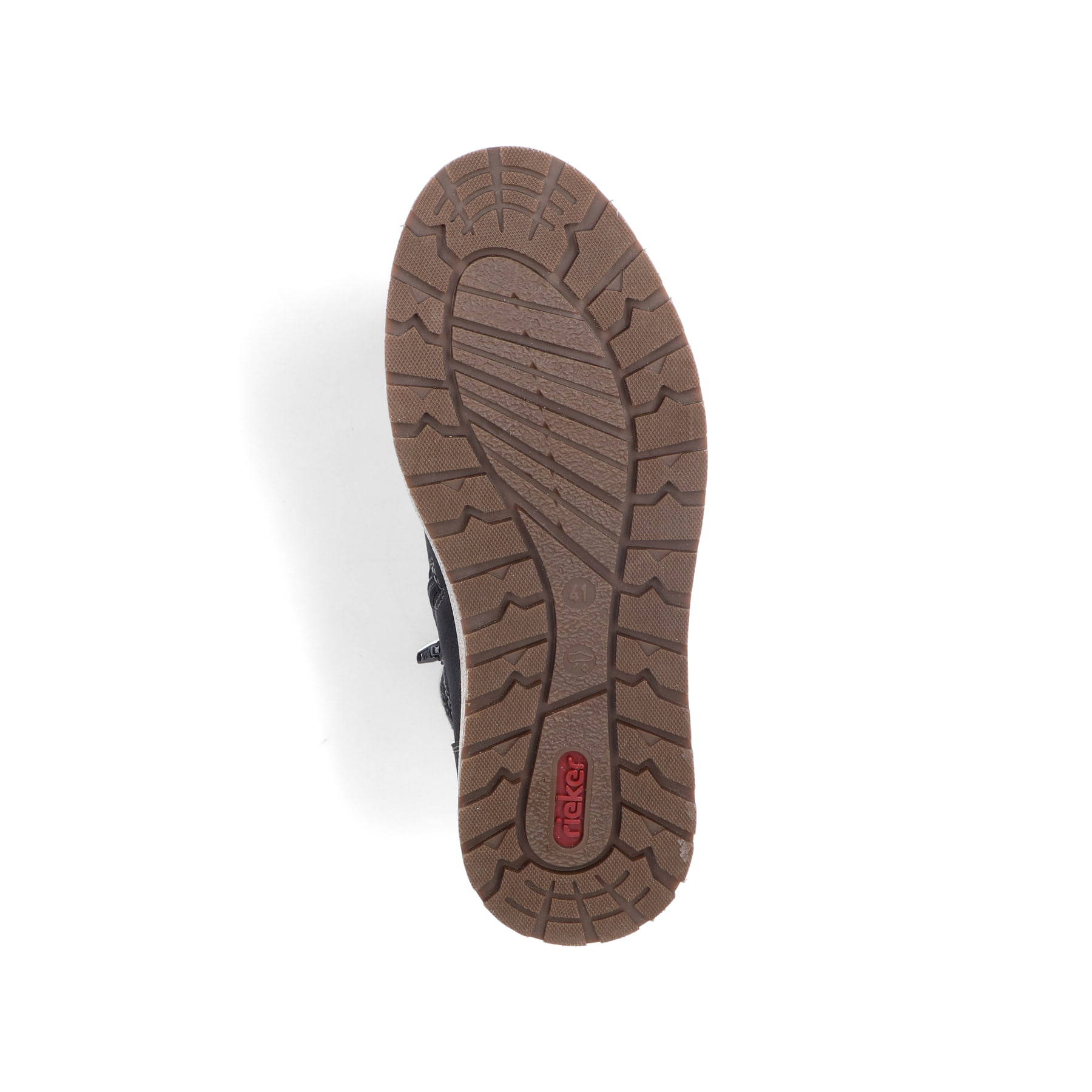 Asphaltschwarze Rieker Herren Schnürschuhe 30741-00 mit Schnürung und Reißverschluss. Schuh Laufsohle