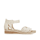 Beige Rieker Keilsandaletten V3673-60 mit Klettverschluss sowie leichter Sohle. Schuh Innenseite.