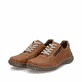 Braune Rieker Herren Schnürschuhe 03030-25 mit Reißverschluss sowie Extraweite H. Schuhpaar seitlich schräg.