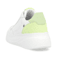 Weiße Rieker Damen Sneaker Low W2300-80 mit einer Schnürung. Schuh von hinten.