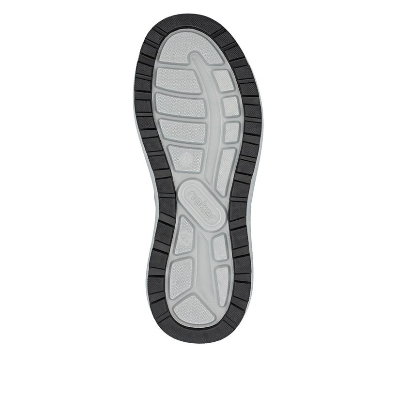Grüne Rieker Herren Sneaker Low 06000-54 mit Reißverschluss sowie Extraweite H. Schuh Laufsohle.