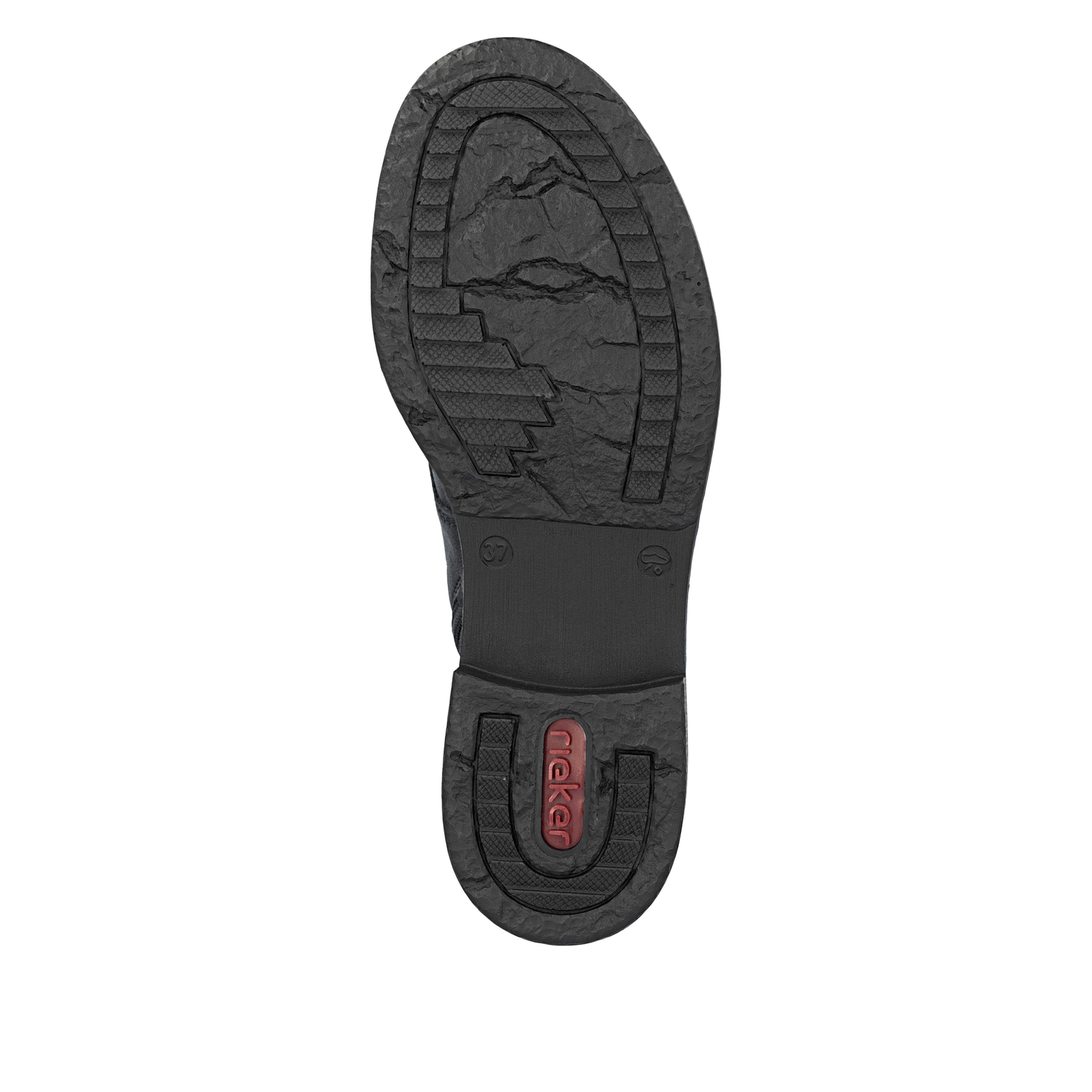 Schwarze Rieker Damen Schnürstiefel 71222-01 mit Wickelschnürung. Schuh Laufsohle.