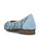 Mehrfarbige Rieker Ballerinas 51983-91 mit einer extra weichen Decksohle. Schuh von hinten.