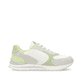 Weiße Rieker Damen Sneaker Low W2400-81 mit Schnürung sowie super leichter Sohle. Schuh Innenseite.