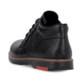Schwarze Rieker Herren Schnürstiefel 10539-00 aus Glattleder mit Reißverschluss. Schuh von hinten.