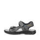 Graue Rieker Herren Trekkingsandalen 22761-45 mit einem Klettverschluss. Schuh Außenseite.