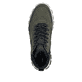 Dunkelgrün-schwarze Rieker Herren Schnürstiefel B8124-54 mit Reißverschluss. Schuh von oben.