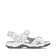 Mehrfarbige Rieker Damen Trekkingsandalen 68872-90 mit einem Klettverschluss. Schuh Innenseite.