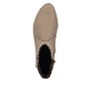 Beige Rieker Damen Stiefeletten Y0762-64 mit einem Reißverschluss. Schuh von oben.