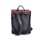 Sac Ã  dos Rieker H1357-14 en bleu et rouge avec détails colorés, fermeture éclair et poche pour téléphone portable. Côté gauche.