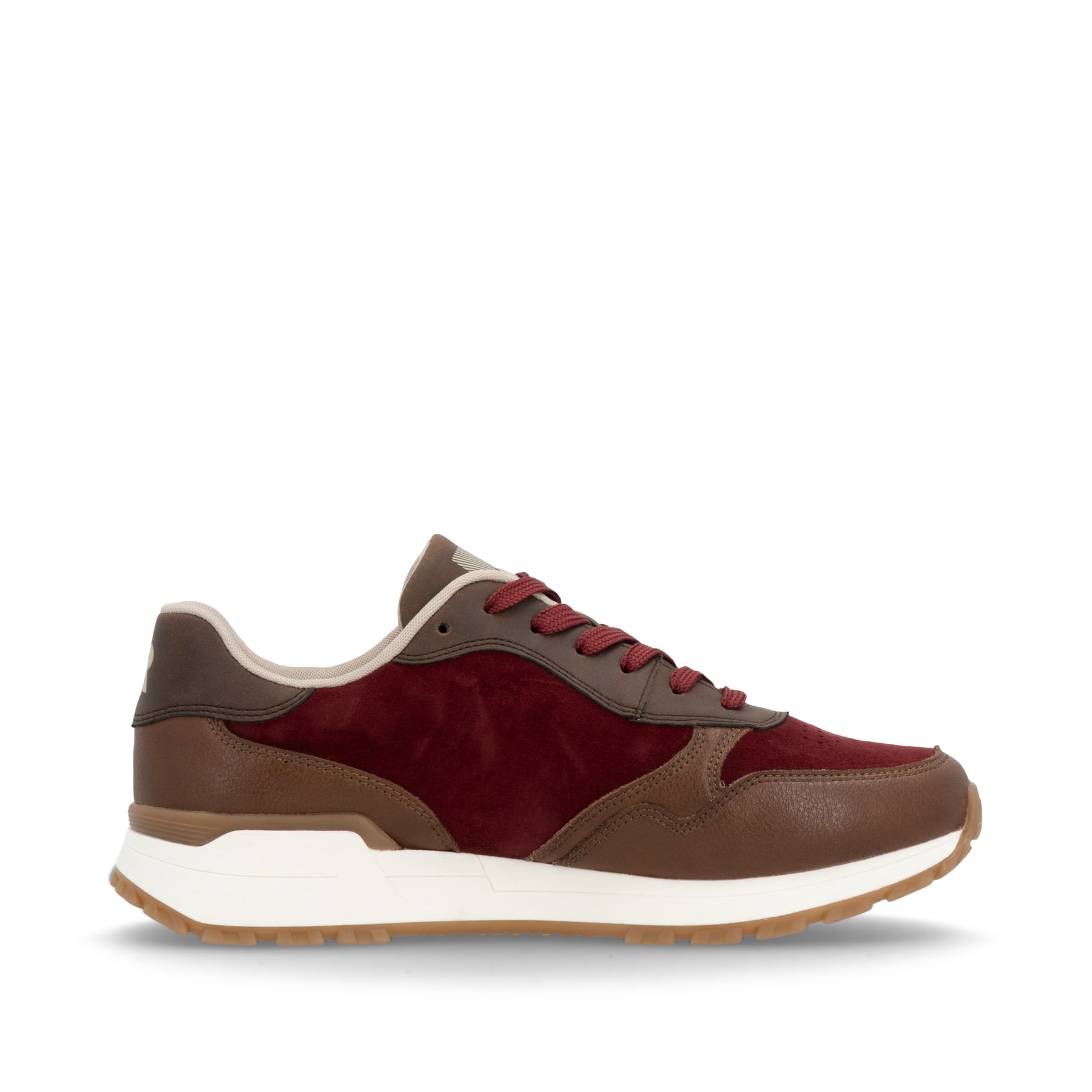 Baskets basses Rieker marron pour femme W0607-35 avec semelle adhérente. Intérieur de la chaussure.