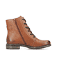 Braune Rieker Damen Schnürstiefel 71202-24 mit Zierschnalle sowie Reißverschluss. Schuh Innenseite.