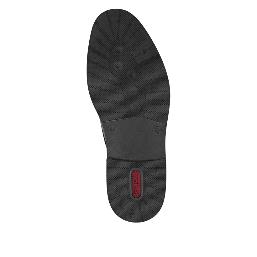 Chaussures à lacets Rieker marron pour homme 13523-25 en cuir lisse. Semelle extérieure de la chaussure.