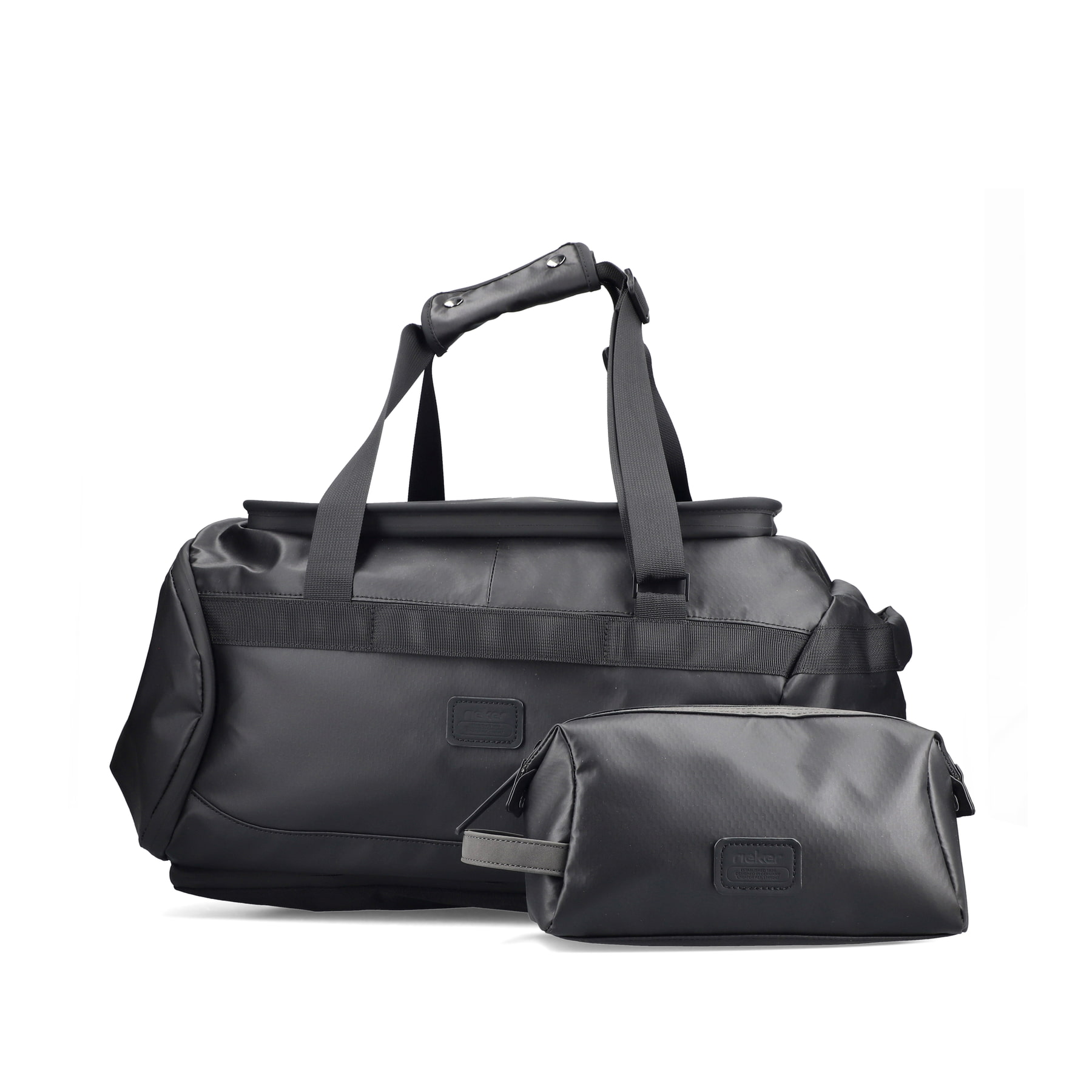 Sac de voyage Rieker H5202-00 noir avec fermeture éclair, bretelle amovible et poche intérieure amovible. Devant.