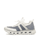 Weiße Rieker Damen Slipper M6061-90 mit ultra leichter und flexibler Sohle. Schuh Außenseite.
