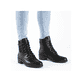 Graublaue Rieker Damen Chelsea Boots X9352-14 mit einer robusten Profilsohle. Schuh Innenseite