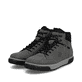 
Stahlgraue Rieker Herren Schnürstiefel 18930-45 mit Schnürung und Reißverschluss. Schuhpaar schräg.