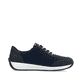 Blaue Rieker Damen Sneaker Low N1111-14 mit einem Reißverschluss. Schuh Innenseite.
