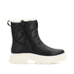 Schwarze Rieker Damen Kurzstiefel W1875-00 mit wasserabweisender TEX-Membran. Schuh Innenseite.