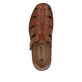 Braune Rieker Herren Slipper 03578-24 mit Klettverschluss sowie der Extraweite H. Schuh von oben.