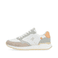 Weiße Rieker Damen Sneaker Low W0608-80 mit griffiger und leichter Sohle. Schuh Außenseite.