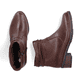 Braune Rieker Damen Stiefeletten Y0551-25 mit gerafftem Schaft. Schuh von oben, liegend.